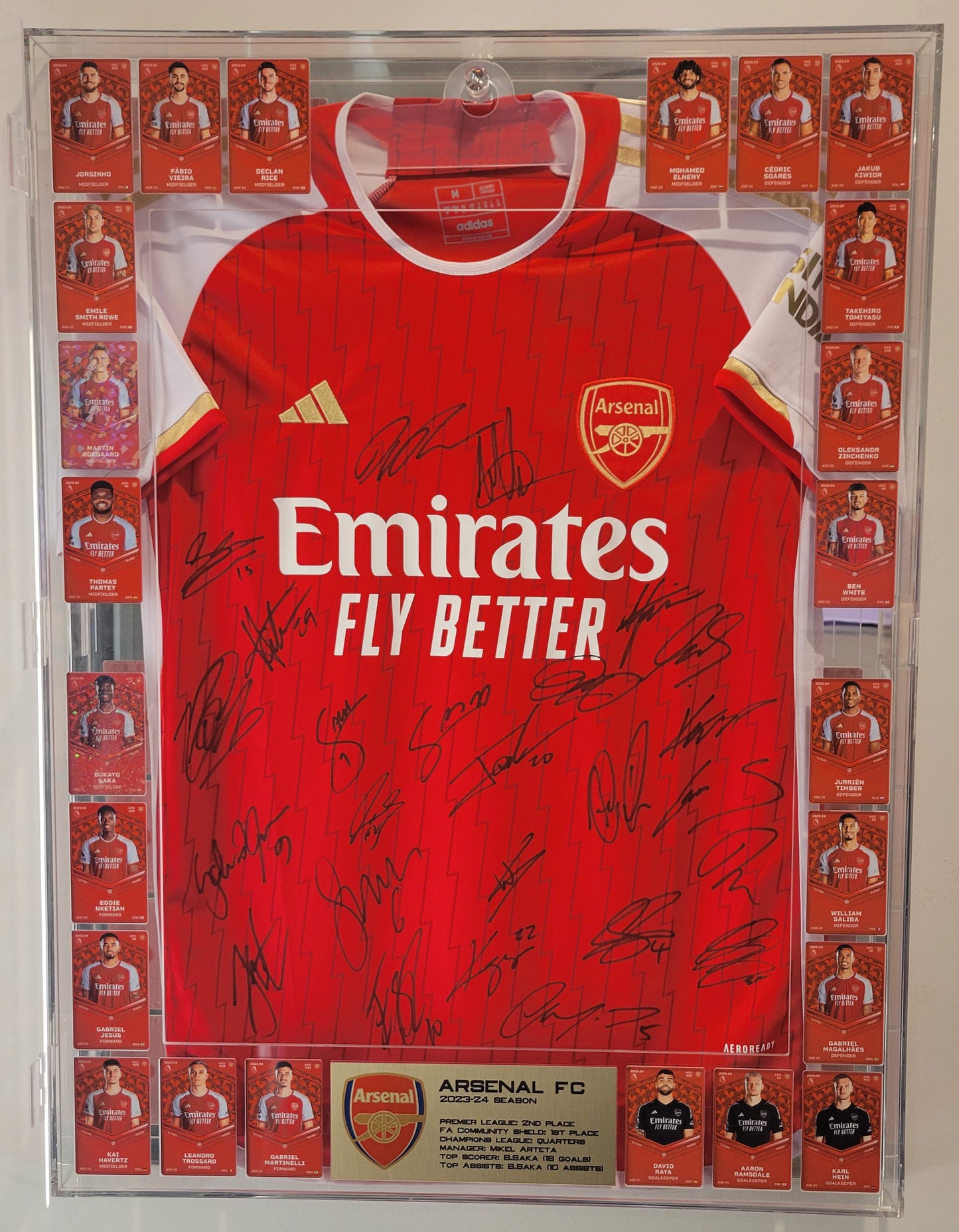 Arsenal 2023-24 Signed Shirt & NFT Display Package