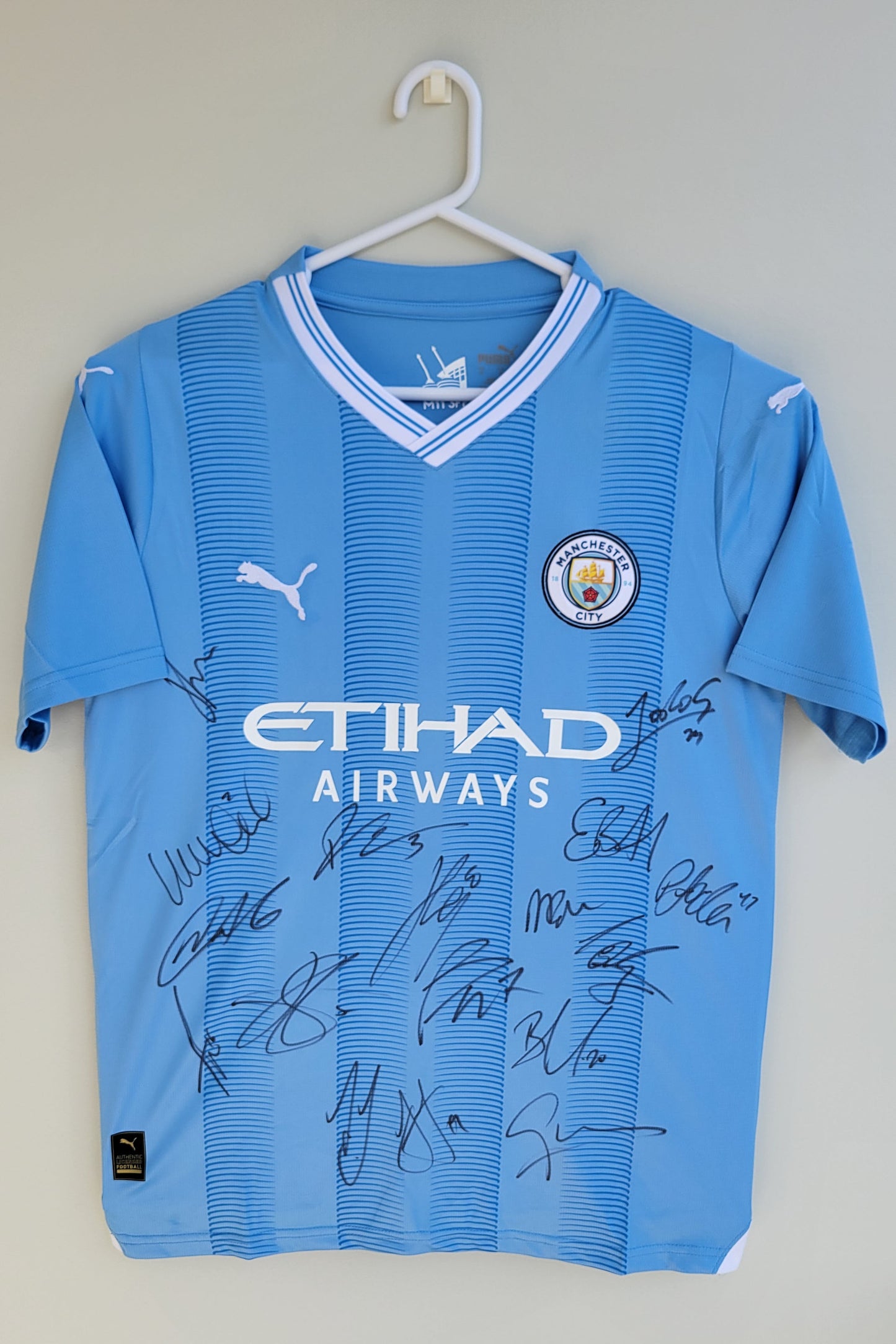 Man City 2023-24 Signed Shirt & NFT Display Package