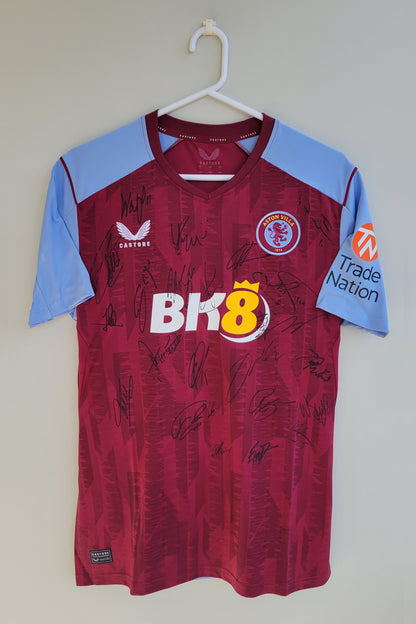 Aston Villa 2023-24 Signed Shirt & NFT Display Package