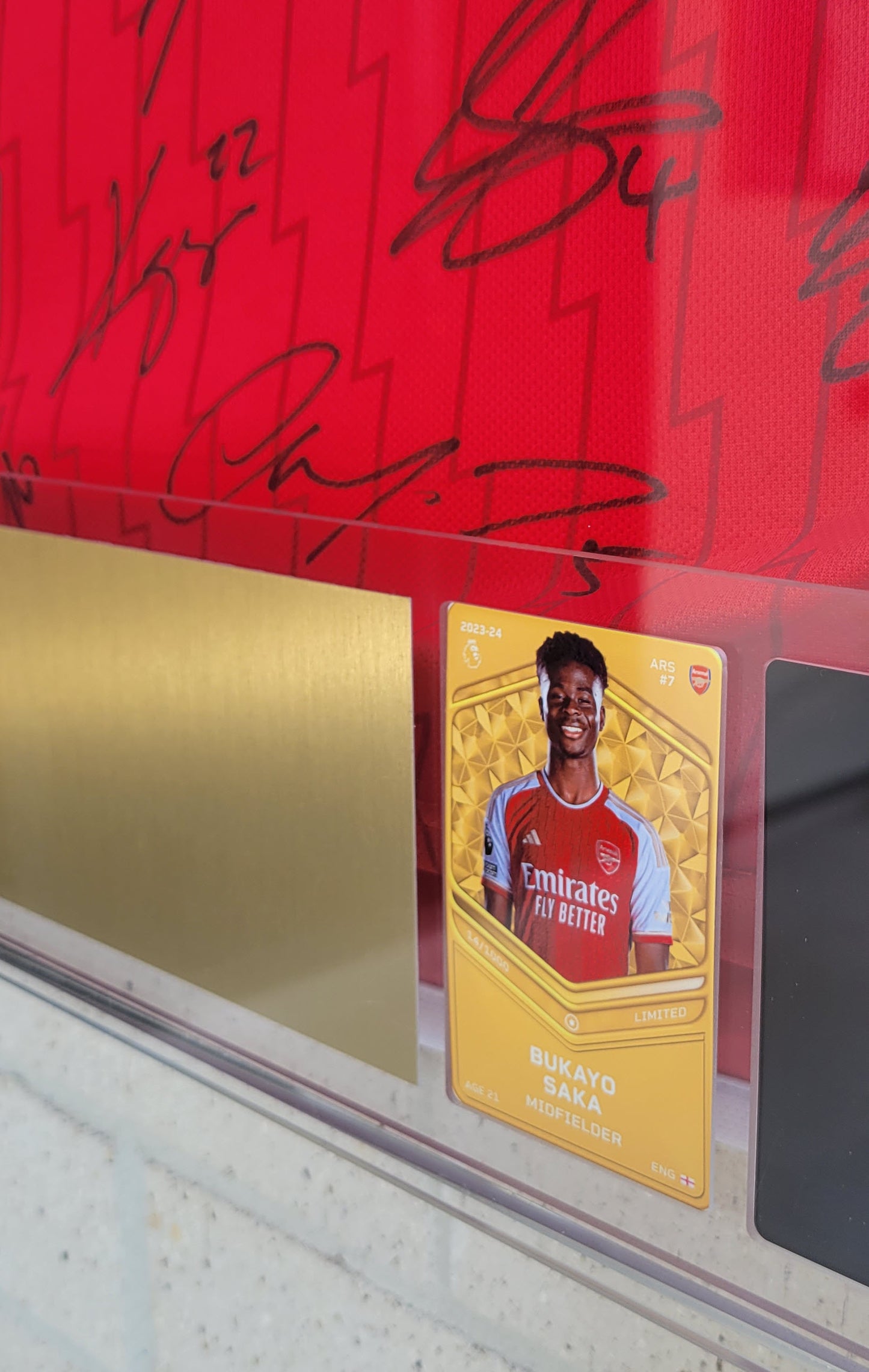 Arsenal 2023-24 Signed Shirt & NFT Display Package