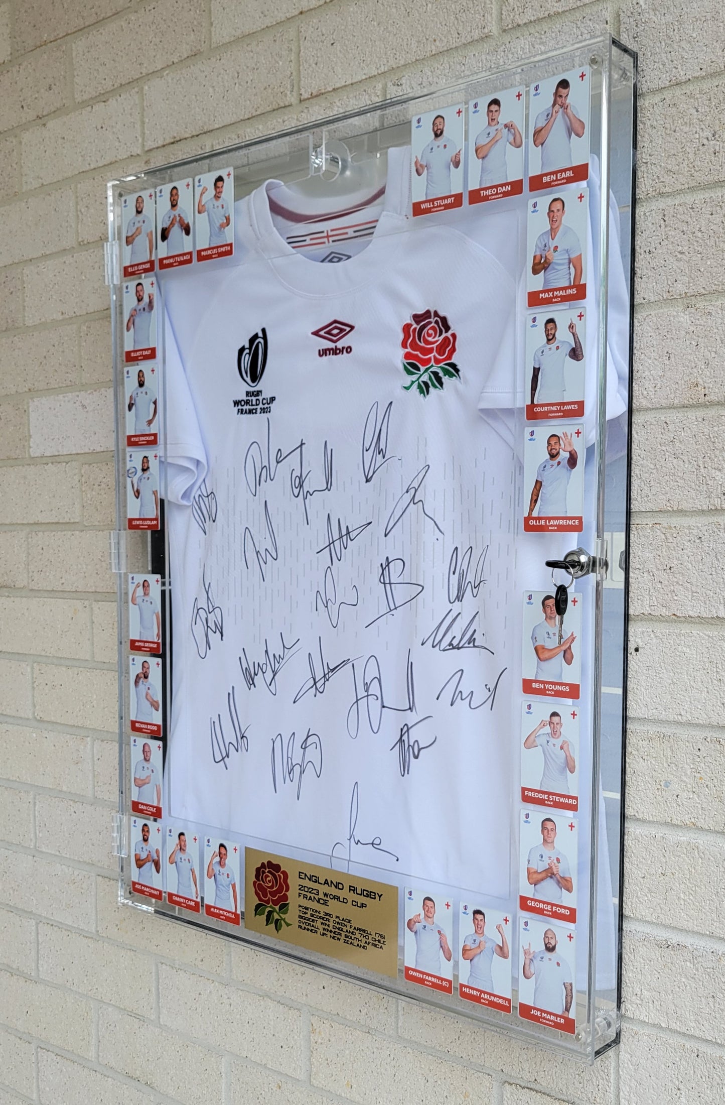 England Rugby World Cup 2023 Signed Shirt & Display Package