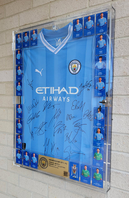 Man City 2023-24 Signed Shirt & NFT Display Package